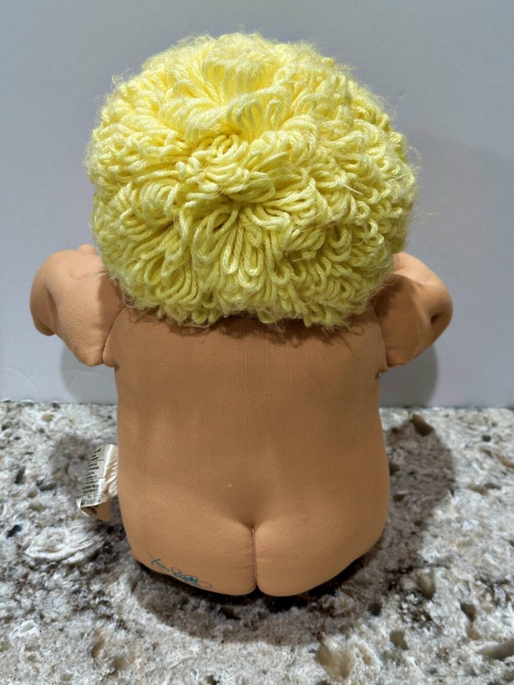 VTG 1985 Cabbage Patch Kid Boy Doll Blonde Loop Hair Blue Eyes One Tooth Dimples - Picture 2 of 10